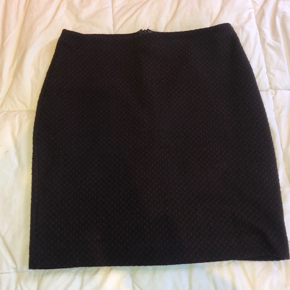 Black and Maroon Pencil Skirt